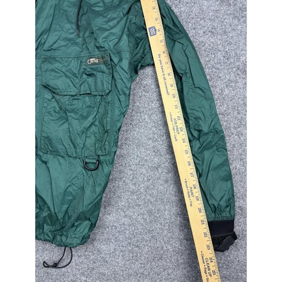 Orvis Jacket Mens Large Green Wading Fly Fishing Hooded Nylon Ripstop Pockets - Picture 5 of 7